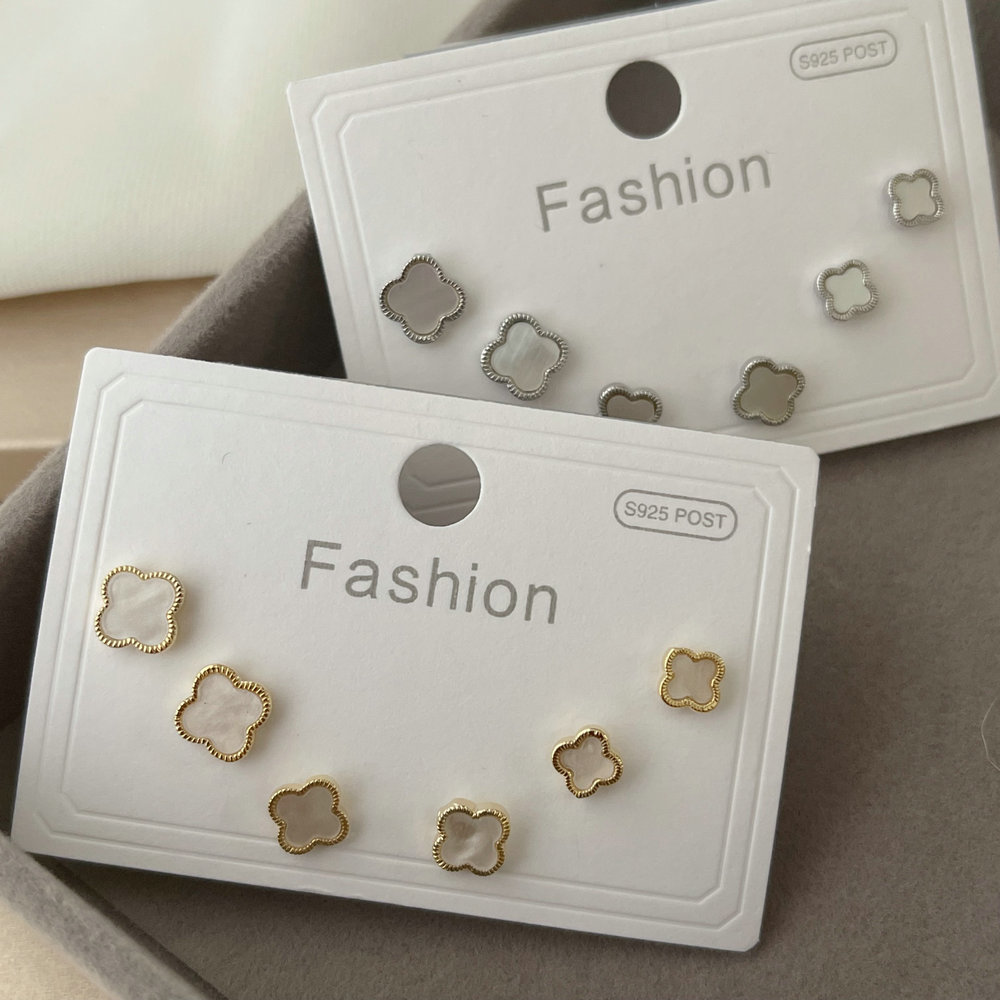 Set clover earrings