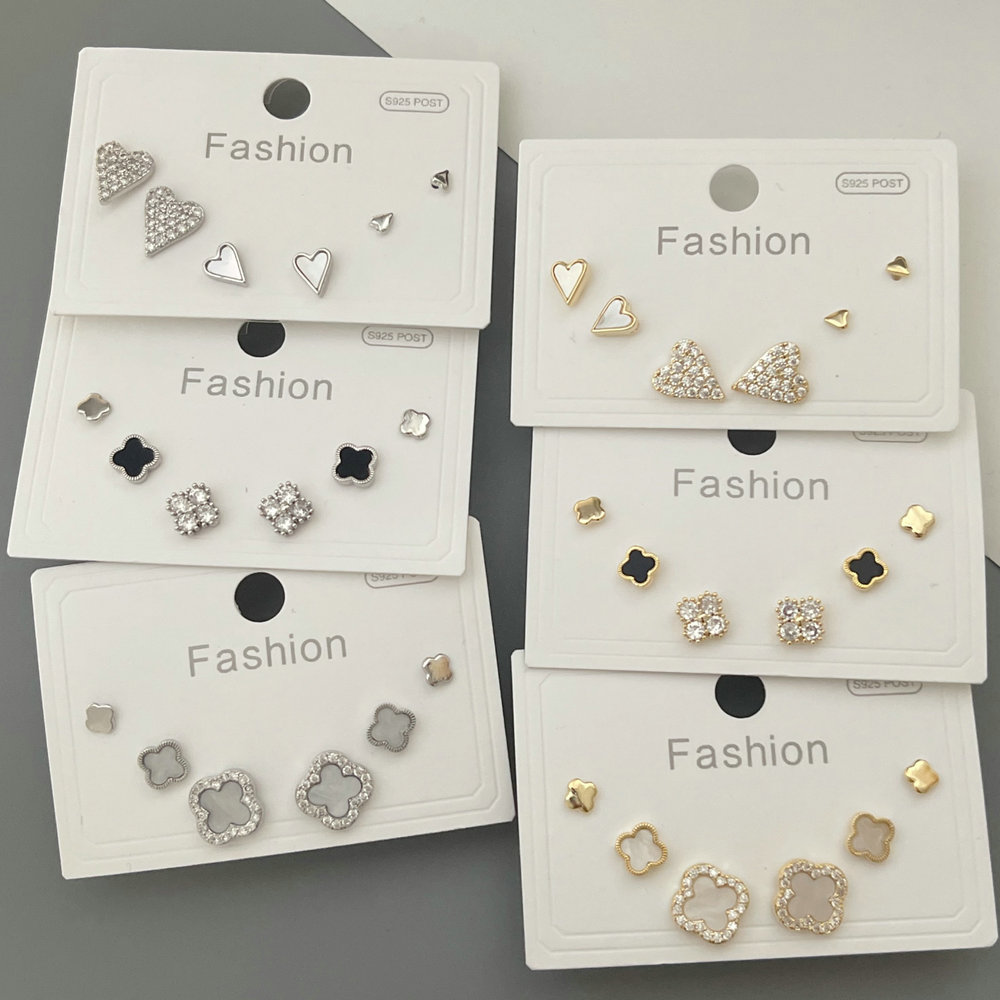 Set clover earrings