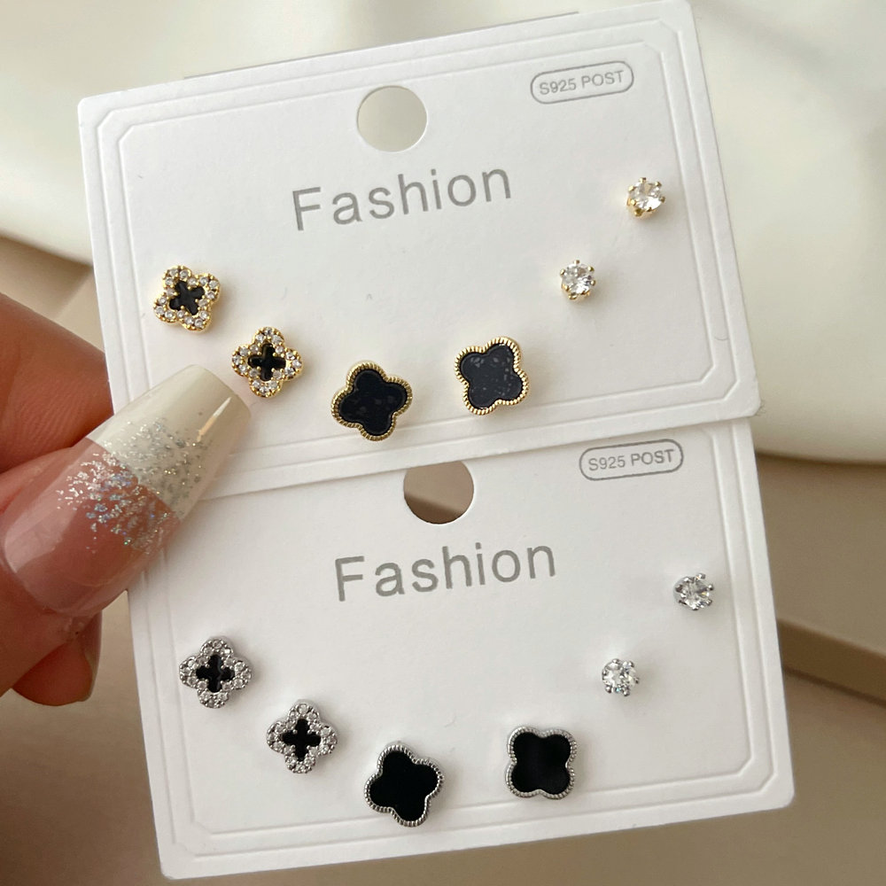 Set clover earrings