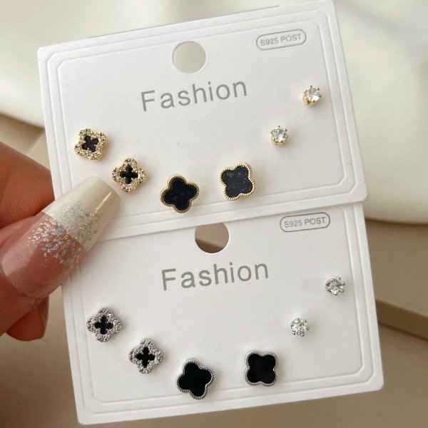 Set clover earrings