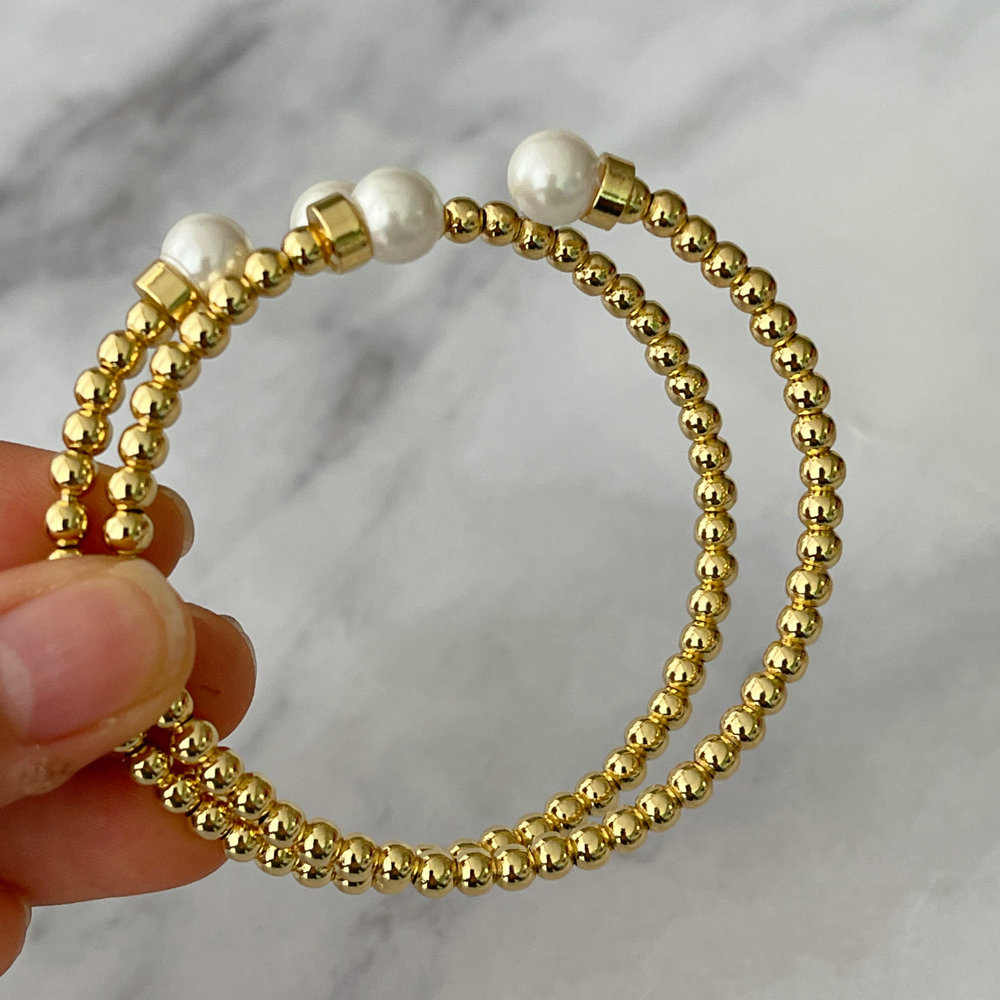 Bead pearl bracelet