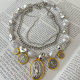 Chunky pearl charm necklace
