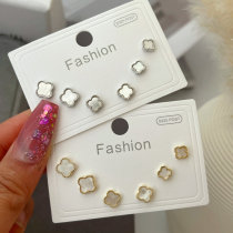 Set clover earrings