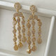 Pave zircon tassel earrings