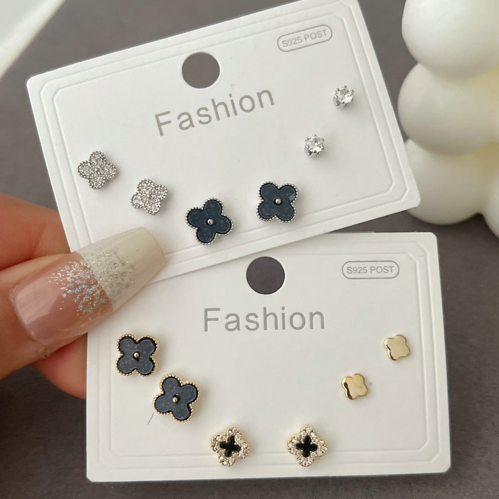 Set clover earrings