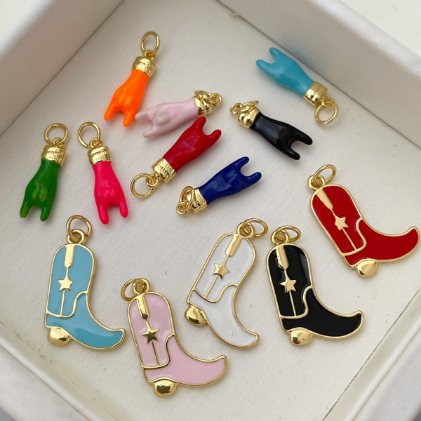 Enamel hand charm