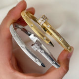 Pave snail bracelet