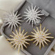 Pave zircon star earrings