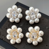 Pearl flower earrings