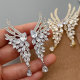 Pave zircon wing earrings