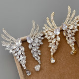 Pave zircon wing earrings