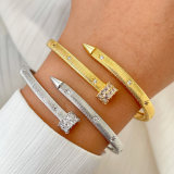 Pave snail bracelet