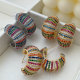 Pave zircon chunky colorful hoop