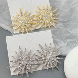 Pave zircon star earrings