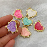 Enamel heart charm