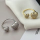 Pave zircon heart ring