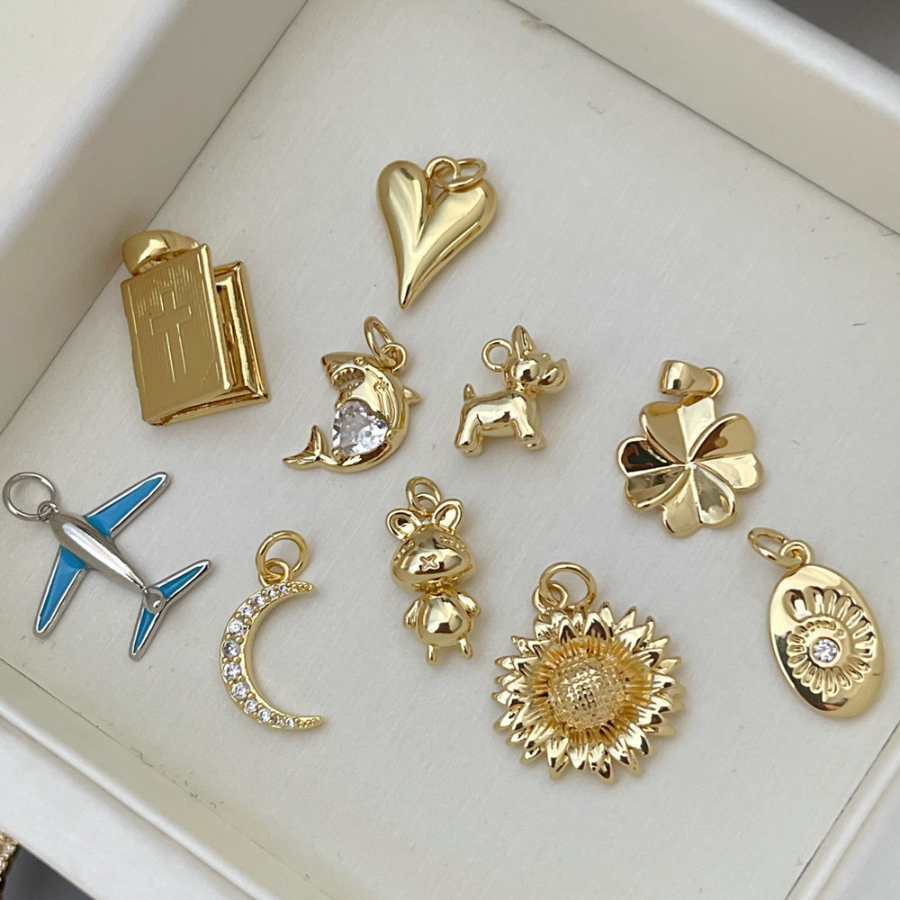 Small heart dog charm