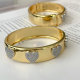 Pave zircon heart bangle