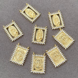 Square Virgin Mary Pendant