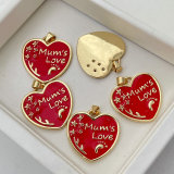 Red enamel heart charm