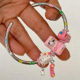 Pandora pink cute pendant bracelet