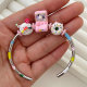 Pandora pink cat pendant bracelet