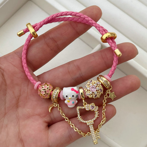 Pandora cat pendant bracelet