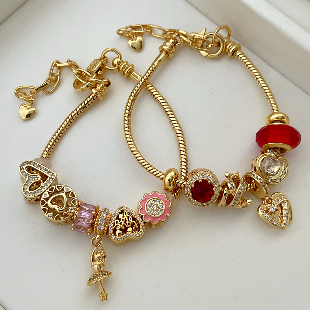 Pandora red pendant bracelet