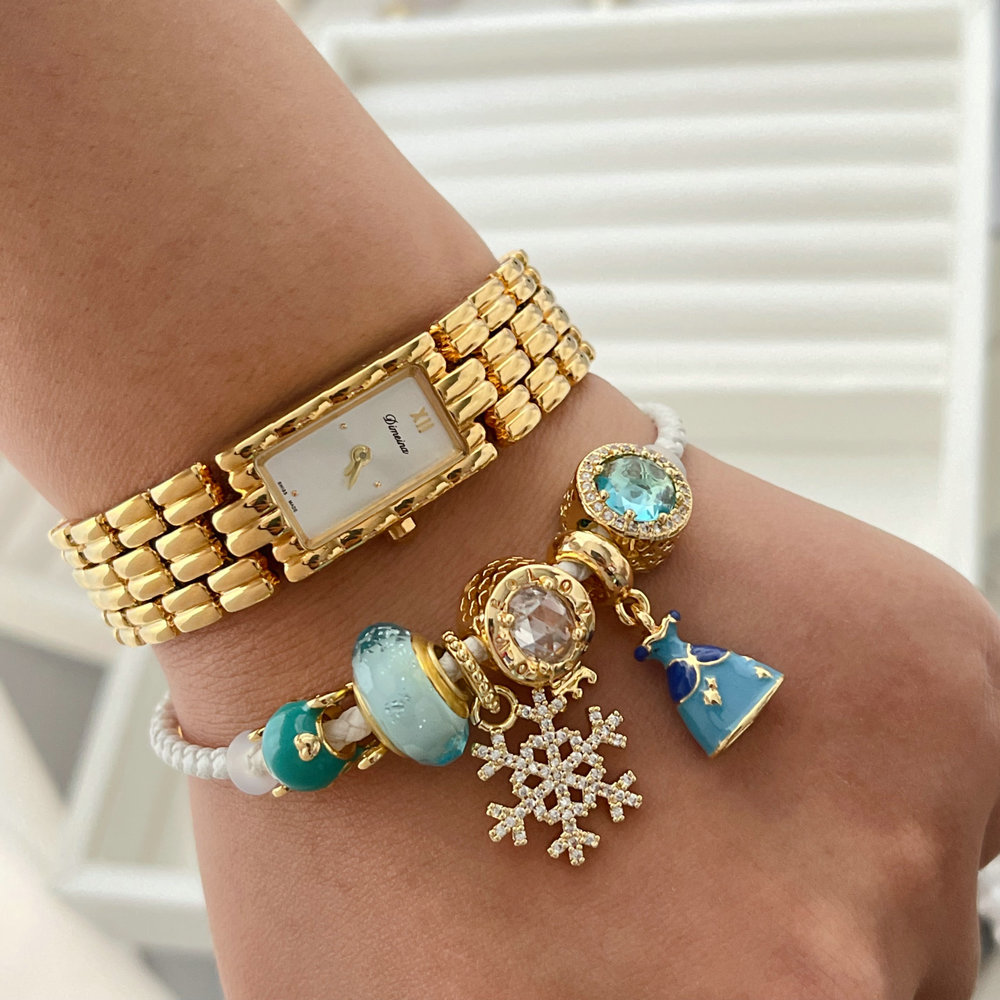 Pandora blue snow pendant bracelet