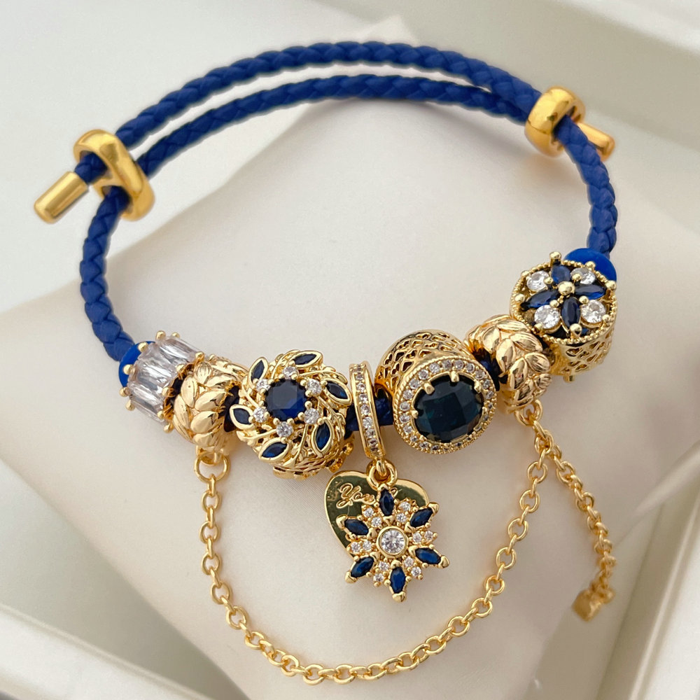 Pandora blue pendant bracelet