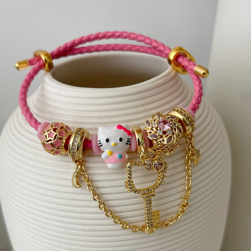 Pandora cat pendant bracelet