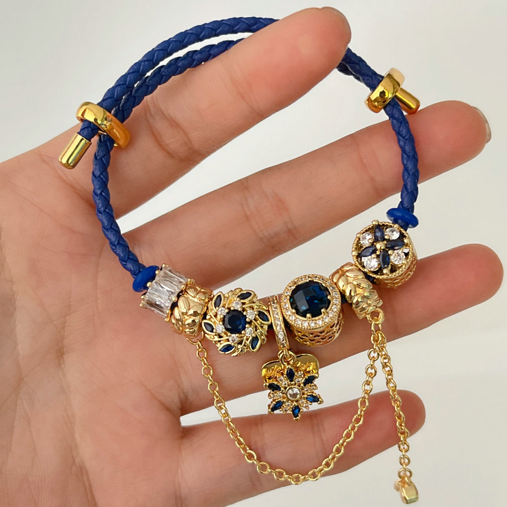 Pandora blue pendant bracelet