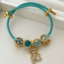 Pandora blue bear pendant bracelet