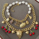 Chunky cherry charm necklace