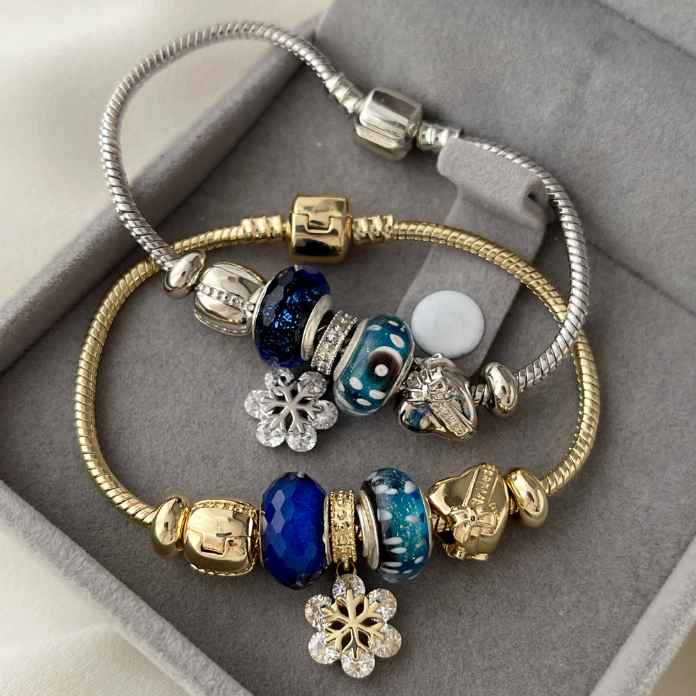 Pandora blue pendant bracelet
