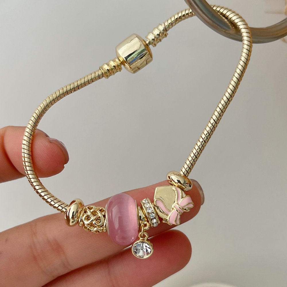 Pandora pink pendant bracelet