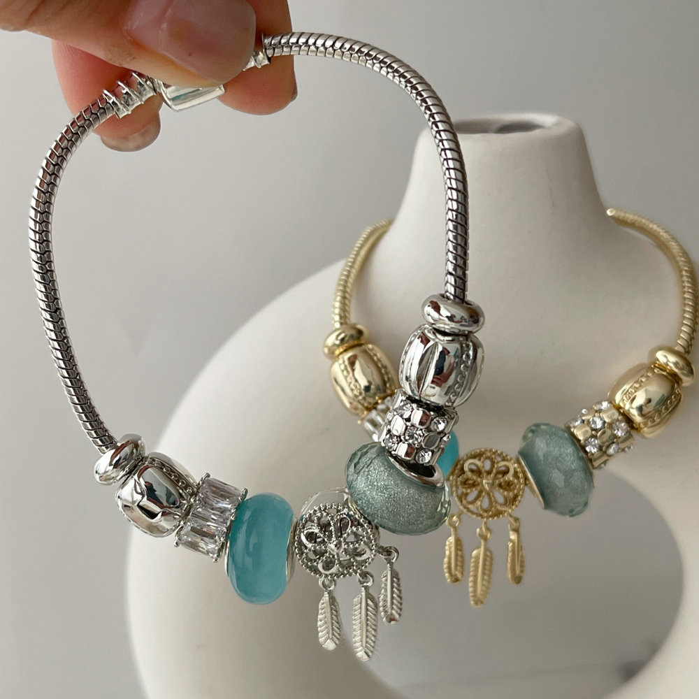 Pandora blue pendant bracelet