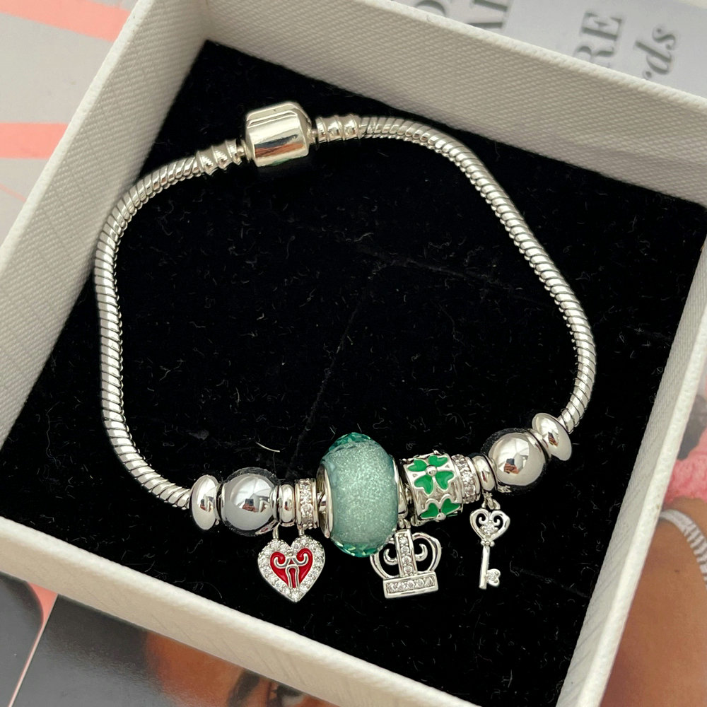 Pandora blue pendant bracelet