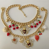 Chunky bee charm necklace