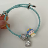 Pandora blue bead pendant bracelet