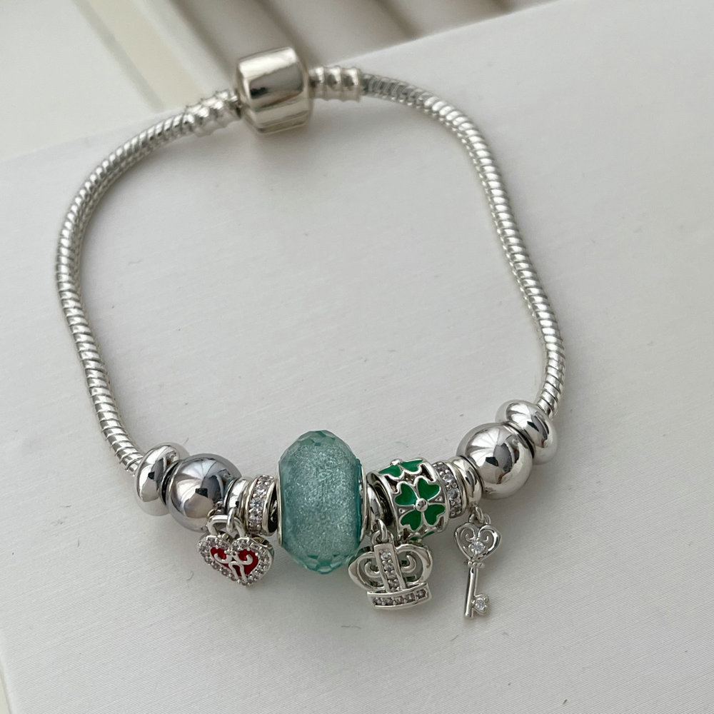 Pandora blue pendant bracelet