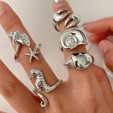Summer collection snail star ring