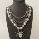 Chunky layer spider necklace
