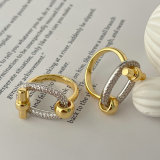 Pave zircon two tone ring