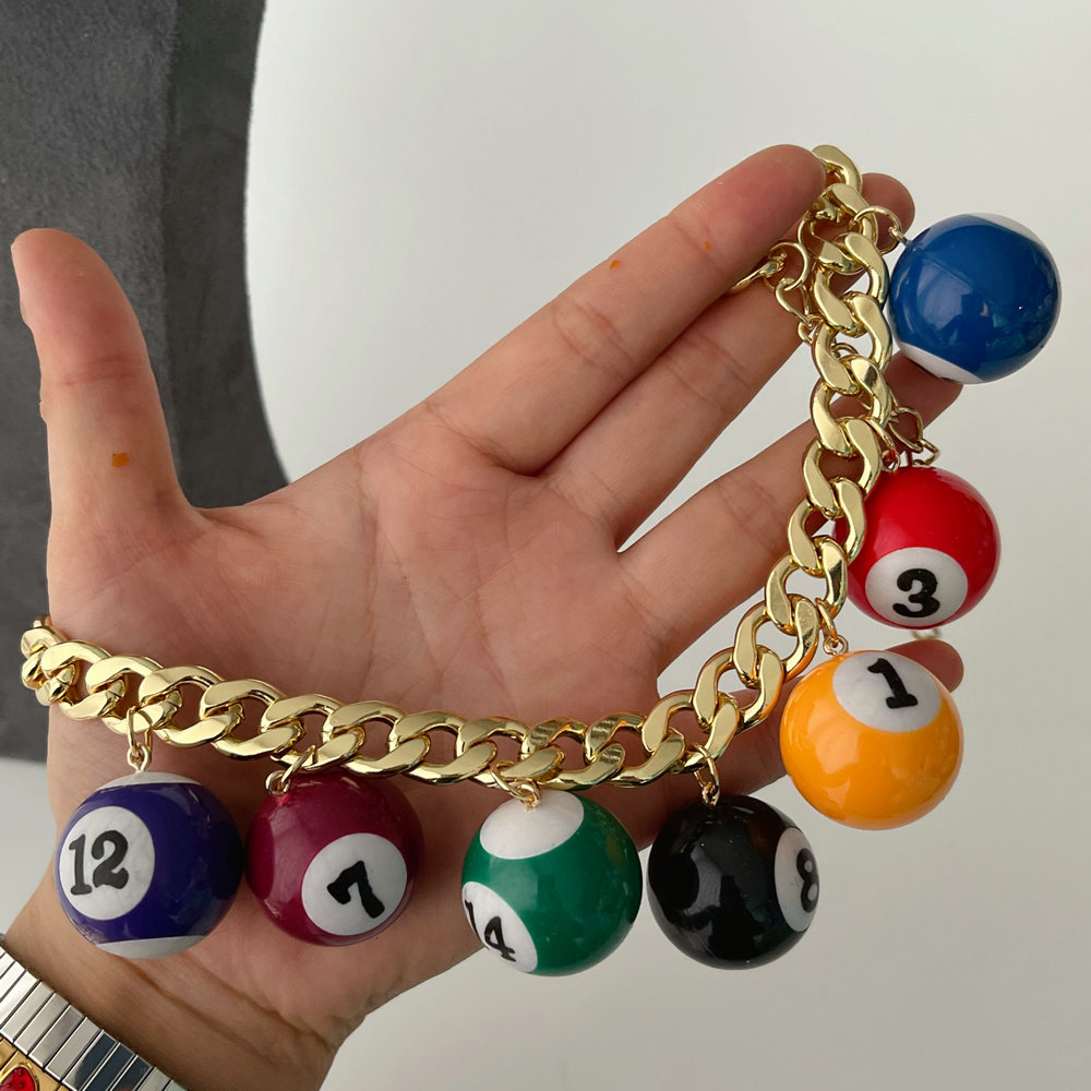 Chunky ball charm necklace