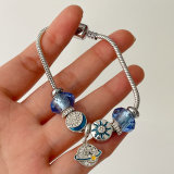 Pandora blue pendant bracelet