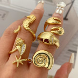 Summer collection snail star ring