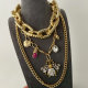 Chunky layer bee necklace