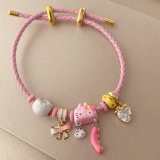 Pandora pink hello kitty pendant bracelet