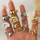 Summer collection snail star ring